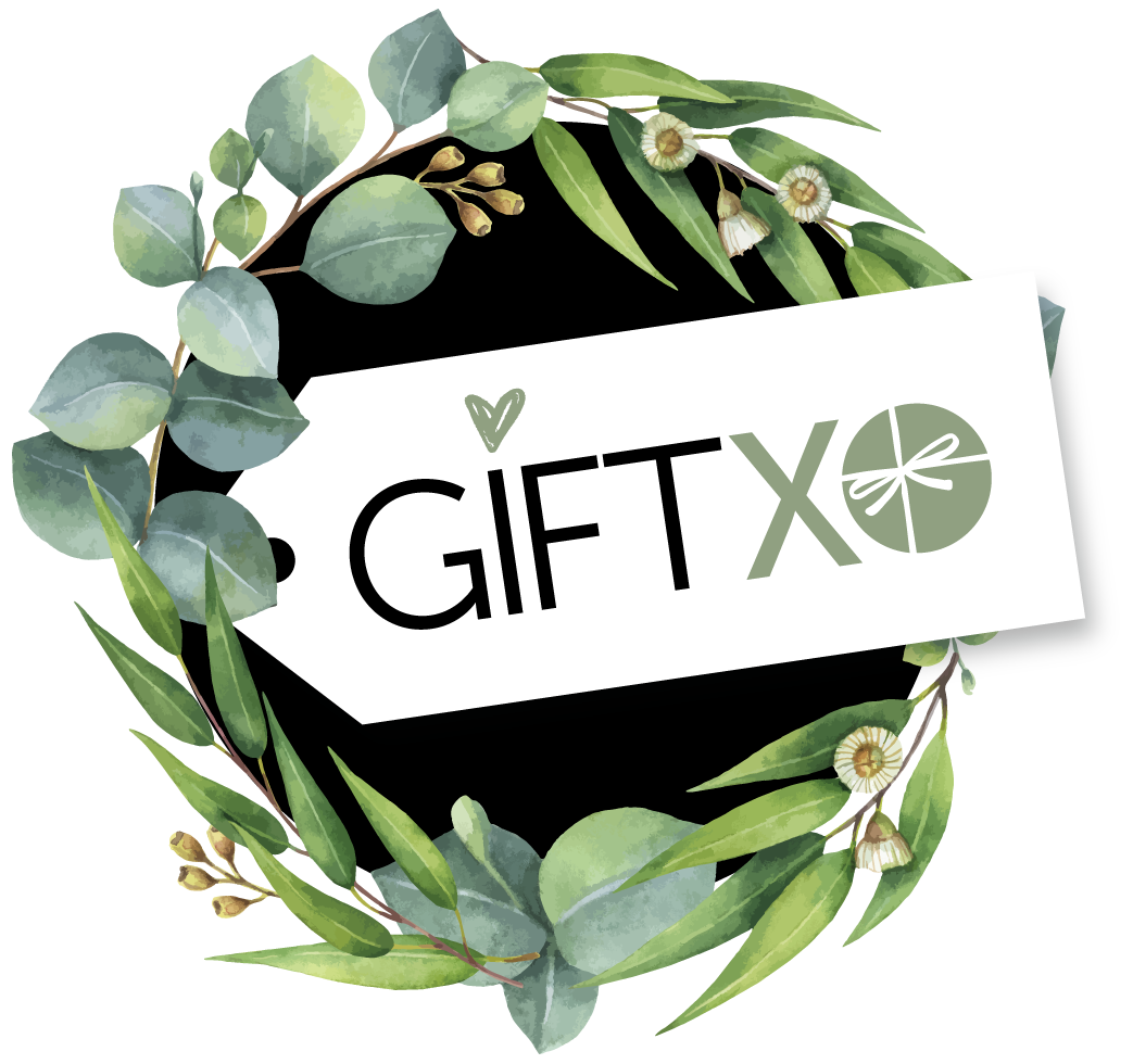 giftxo wreath logo tag